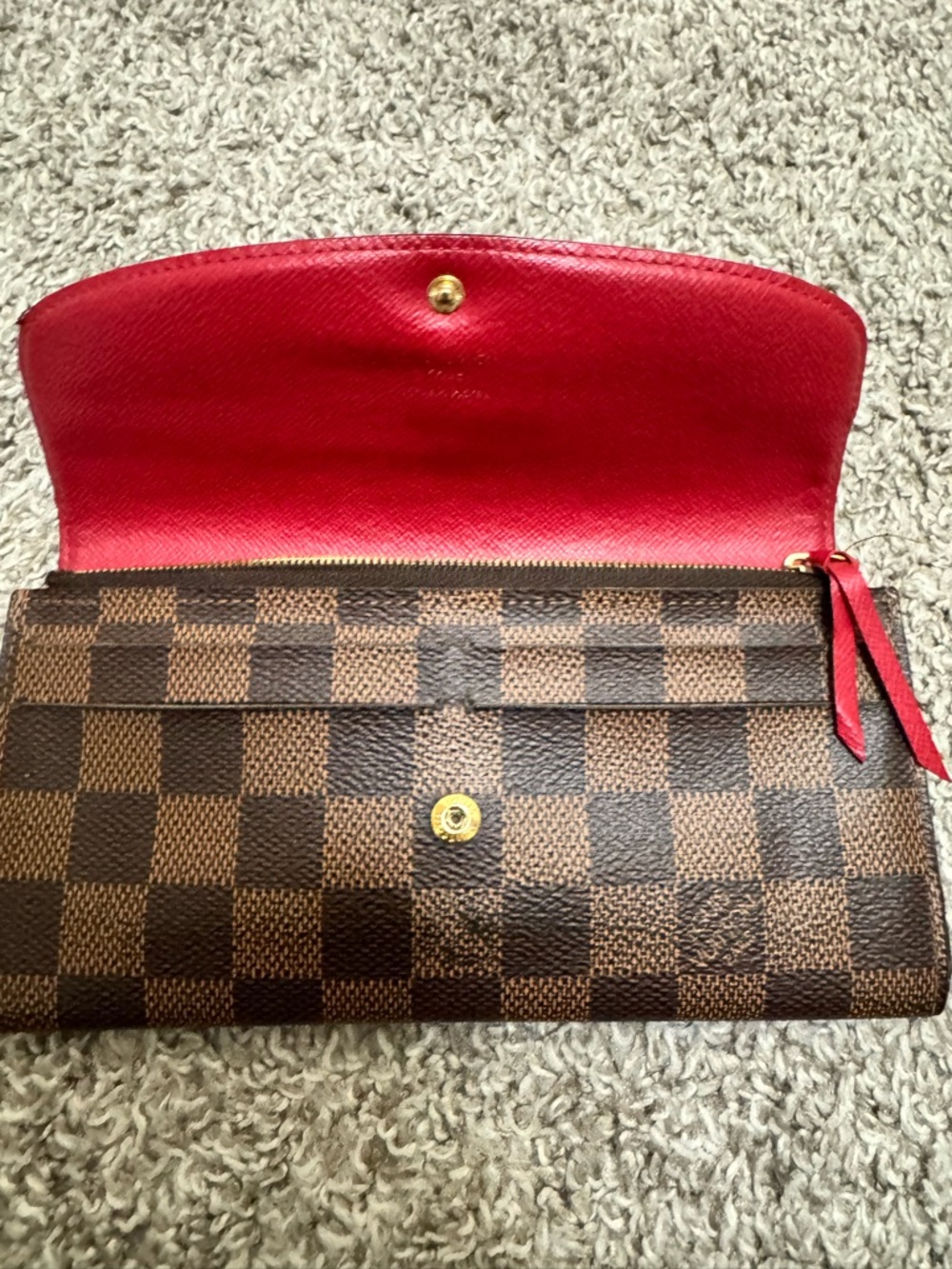 Authentic Louis Vuitton Emilie Wallet Damier Ebene - Picture 6 of 10